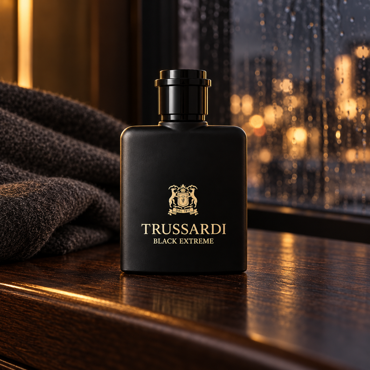 Trussardi Black Extreme EDT 50 ml – atmosférická fotografie – MrRizz