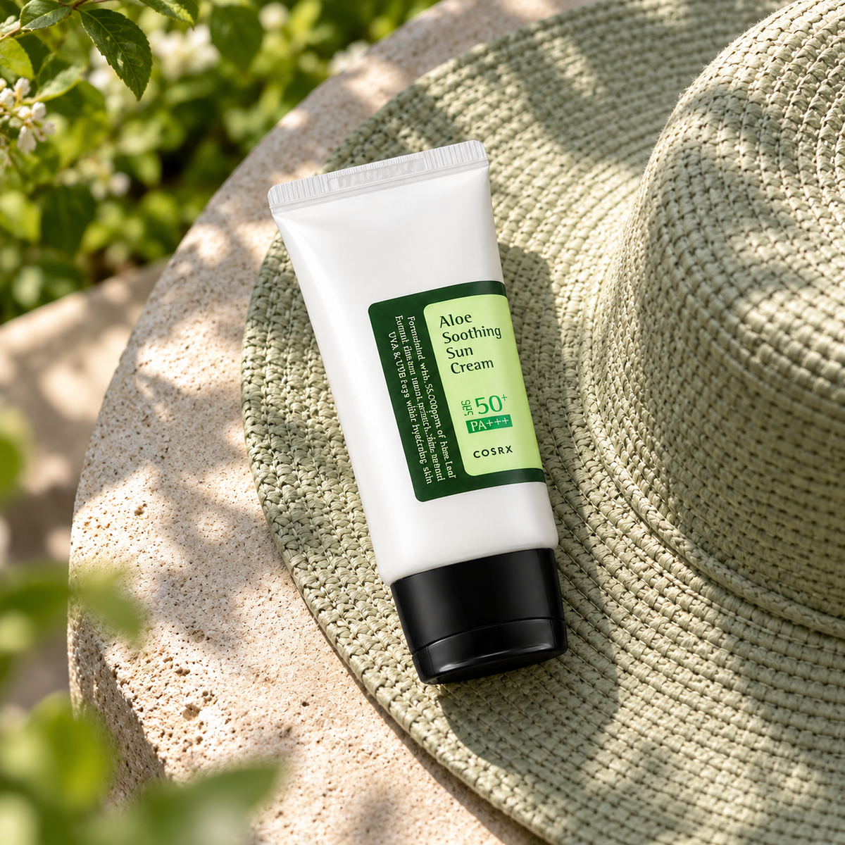 COSRX Aloe Soothing Sun Cream 50 ml – atmosférická fotografie – MrRizz
