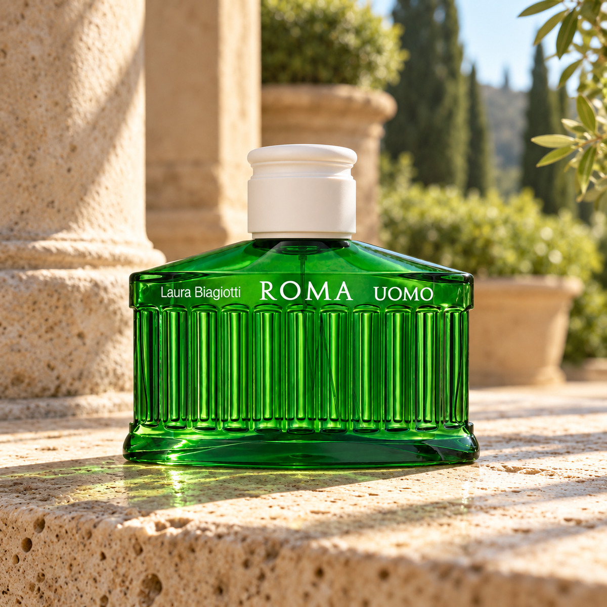 Laura Biagiotti Roma Uomo Green Swing EDT 200 ml – atmosférická fotografie – MrRizz