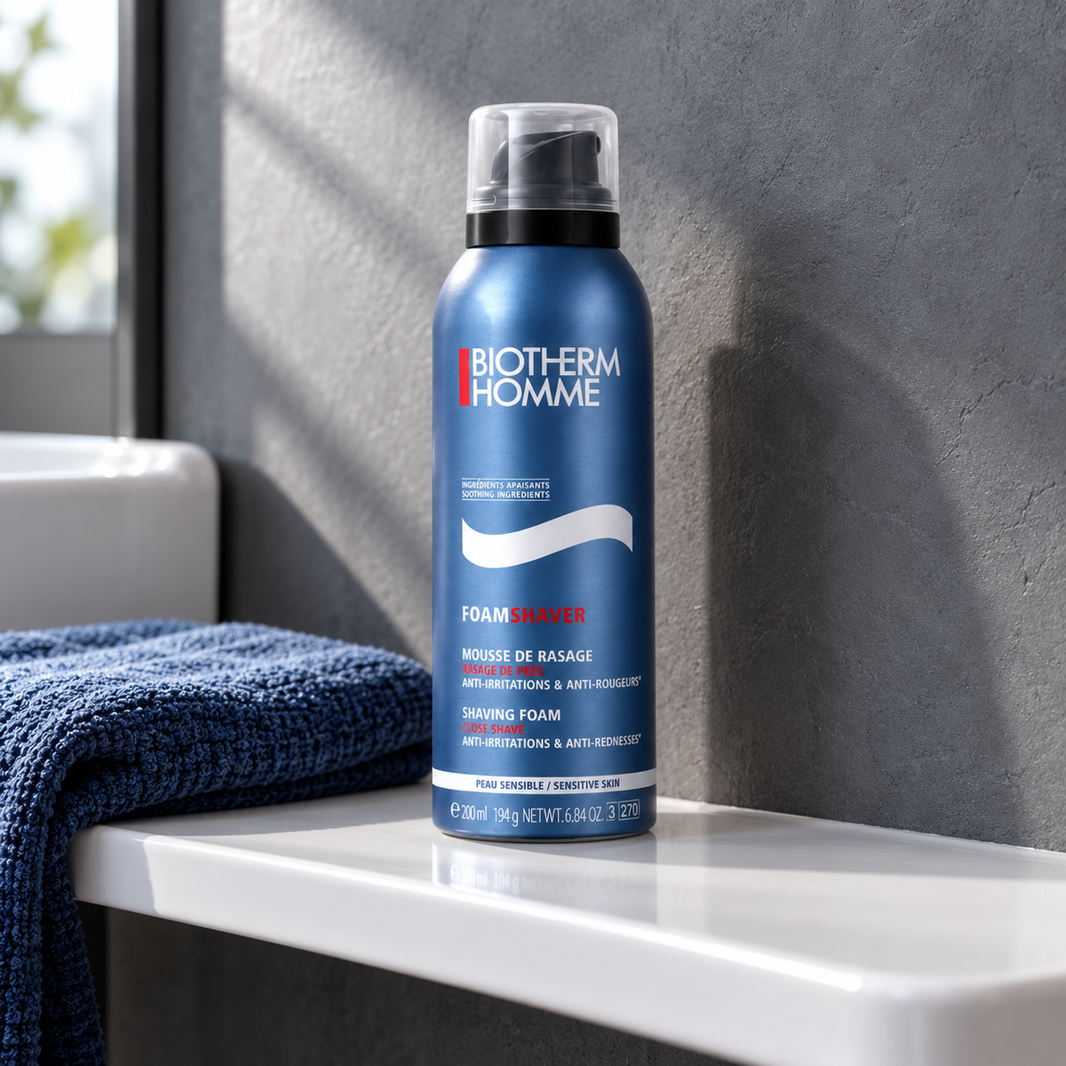 Biotherm Homme Shaving Foam 200 ml – atmosférická fotografie – MrRizz