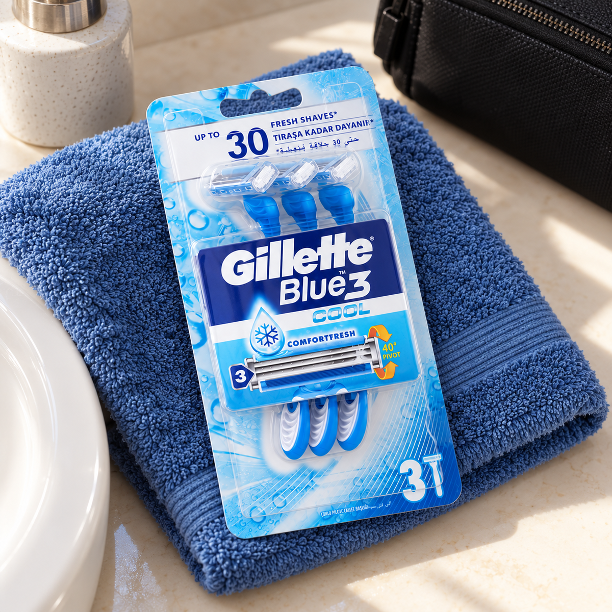 Gillette Blue3 Cool 3 ml – atmosférická fotografie – MrRizz