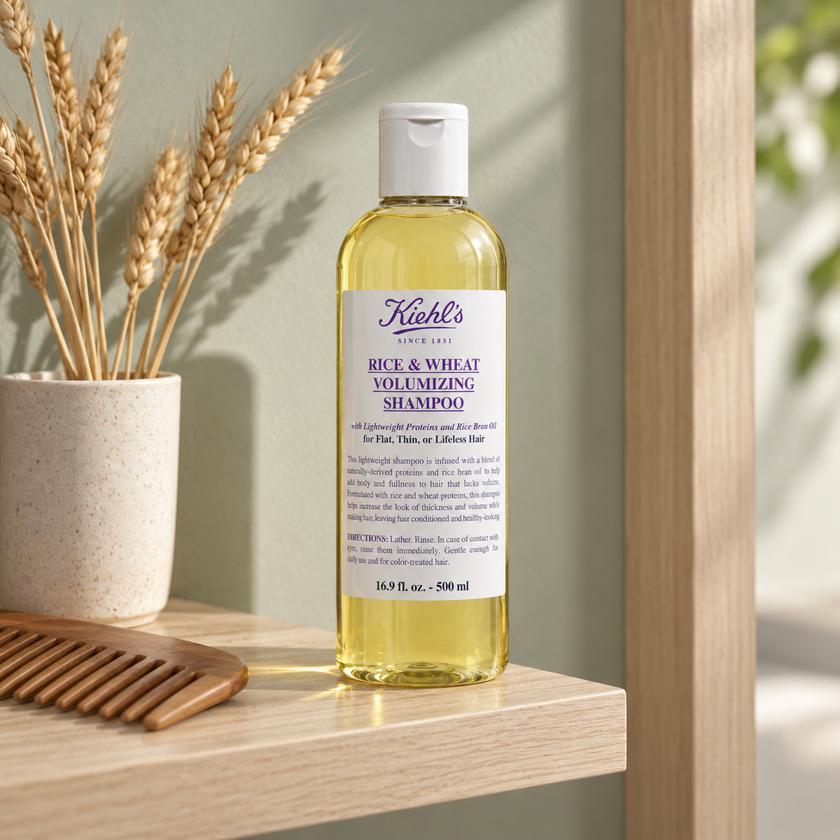 Kiehl´s Rice & Wheat Volumizing Shampoo 500 ml – atmosférická fotografie – MrRizz
