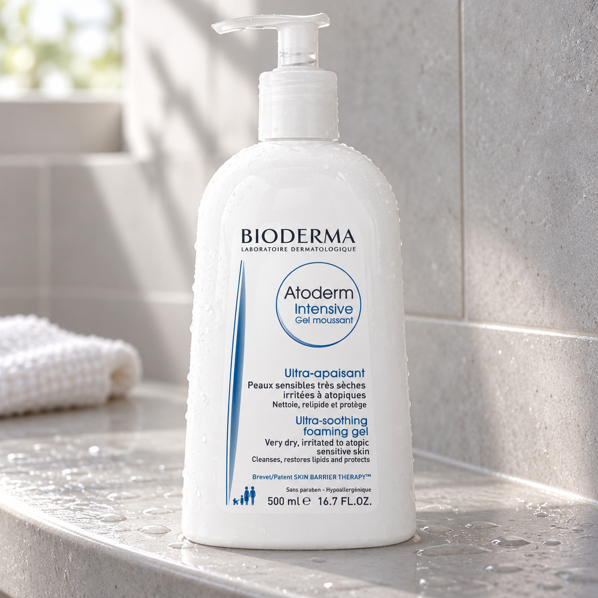 BIODERMA Atoderm Intensive Ultra-Soothing Foaming Gel 500 ml – atmosférická fotografie – MrRizz