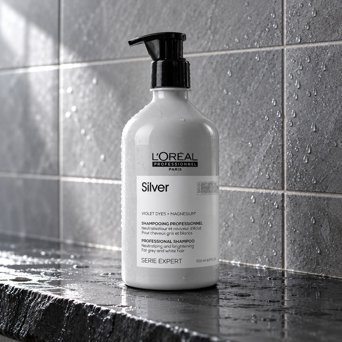 L'Oréal Professionnel Silver Professional Shampoo 500 ml – atmosférická fotografie – MrRizz