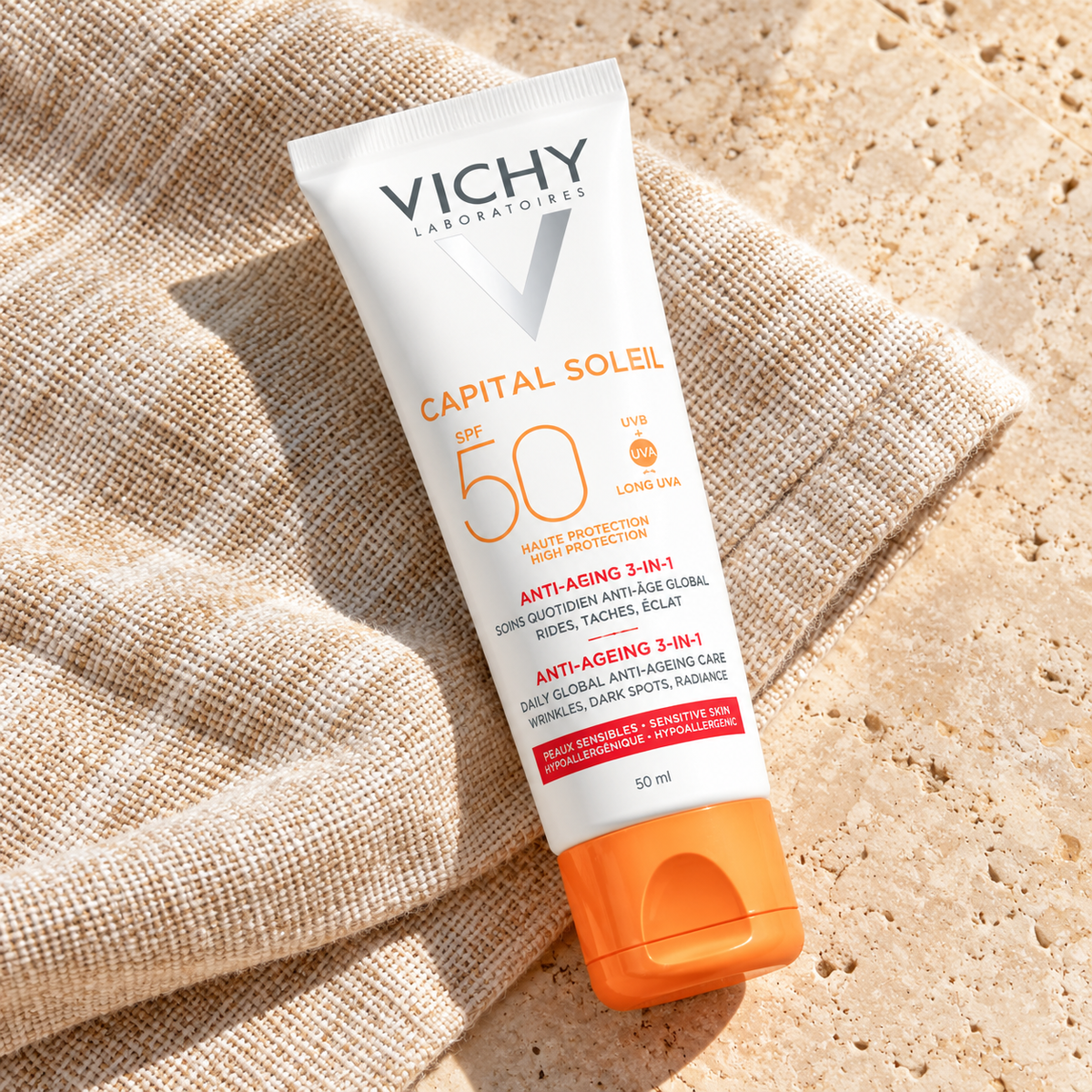 Vichy Capital Soleil Anti-Ageing 3-in-1 50 ml – atmosférická fotografie – MrRizz