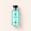 Flakon Grandeur Illusion EDP 100 ml na béžovém pozadí – MrRizz