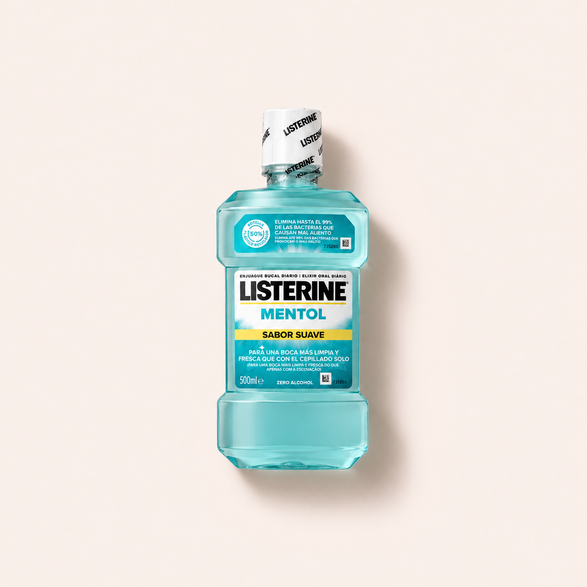 Listerine Mentol Mouthwash 500 ml – titulní produktová fotografie – MrRizz