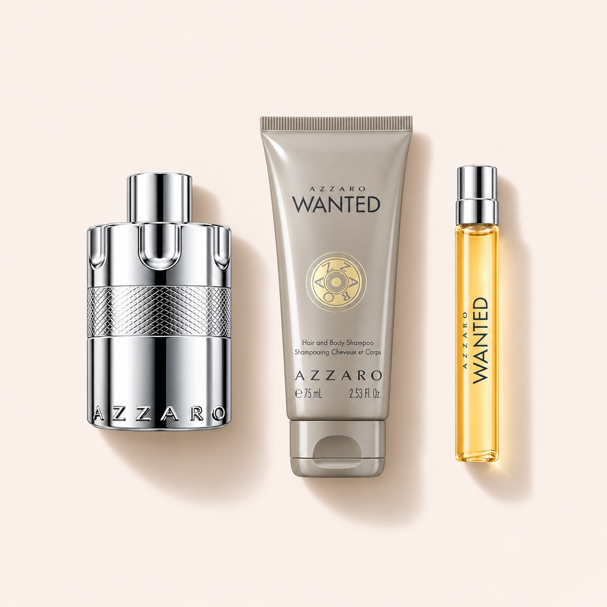 Azzaro Wanted – sada EDP 100 ml + EDP 10 ml + sprchový gel a šampon 75 ml – MrRizz
