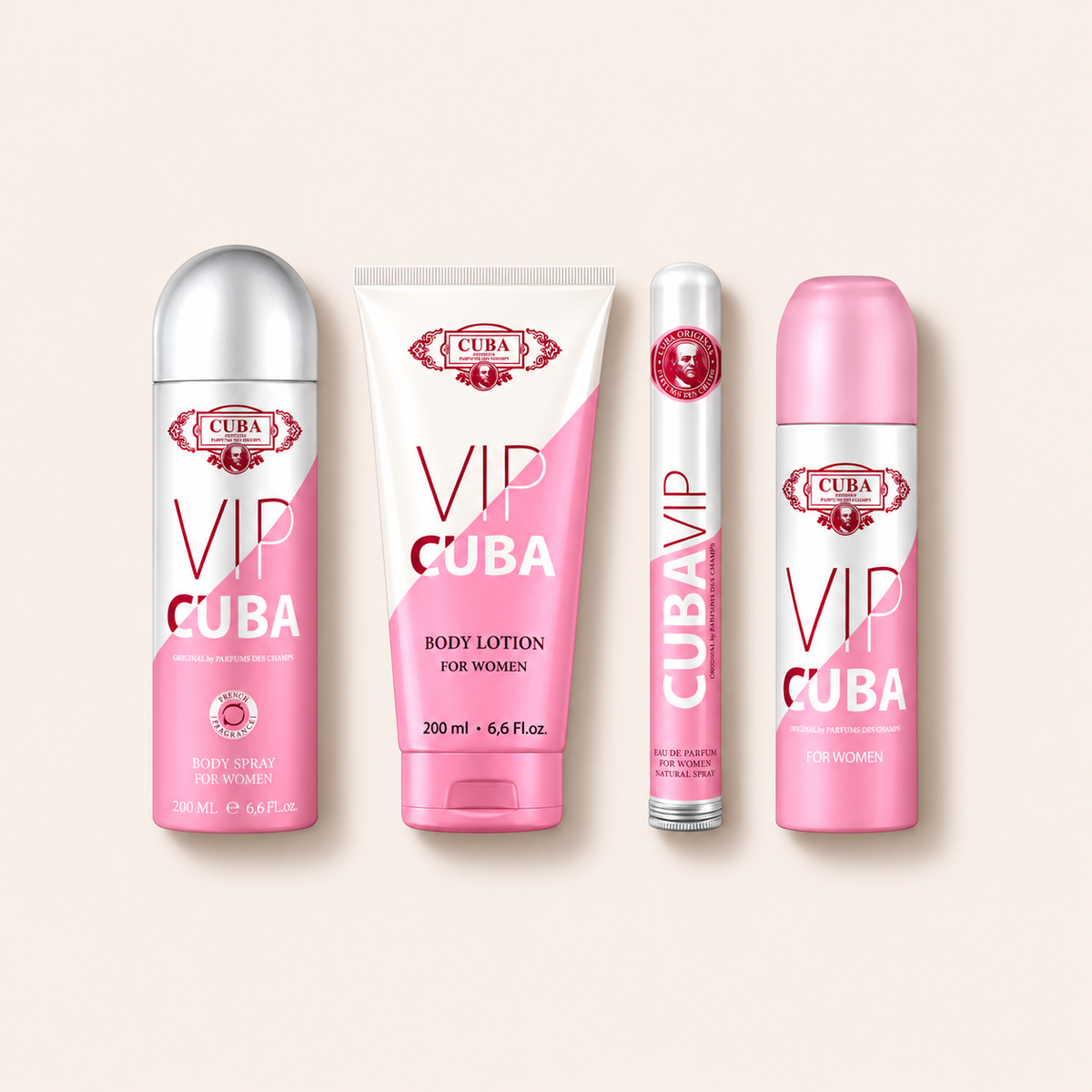 Cuba VIP – sada EDP 100 ml + EDP 35 ml + tělové mléko 200 ml + tělový sprej 200 ml – MrRizz