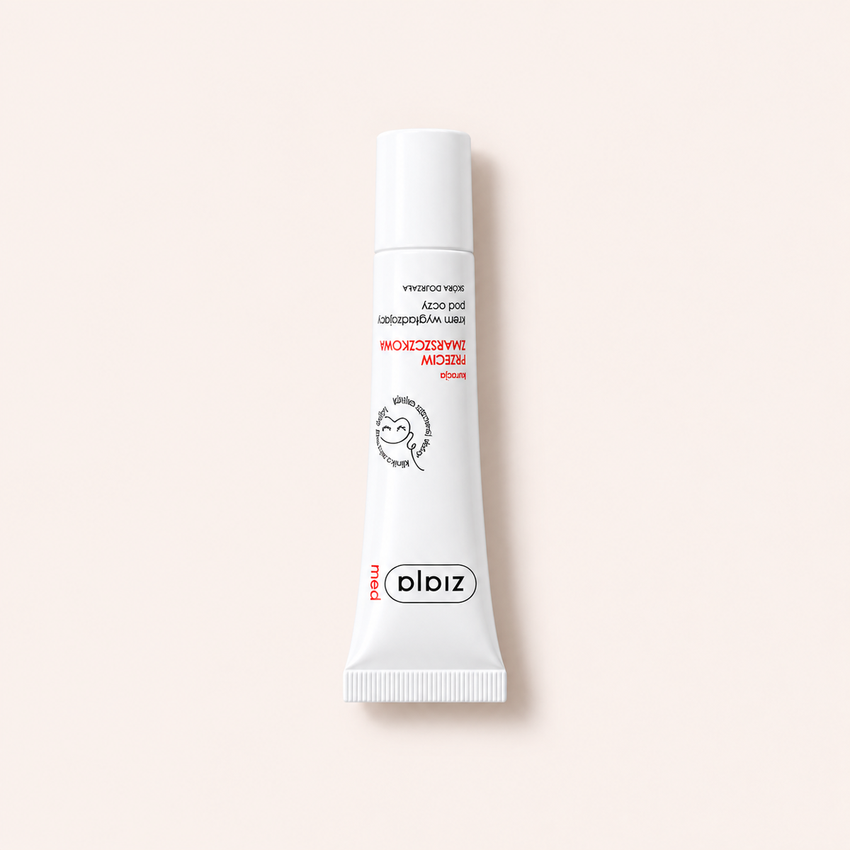 Oční krém Ziaja Med Anti-Wrinkle Treatment Smoothing 15 ml na béžovém pozadí – MrRizz